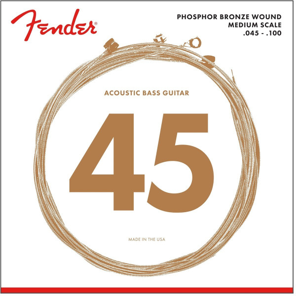 Fender 737060400 - 7060 Acoustic Bass Strings Set Phosphor Bronze .45-.100 Gauges