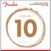 Fender 730860402 - 860XL Phosphor Bronze Dura Tone® Coated 10-48 Set