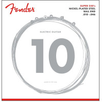Fender 730250406 - Super 250 Guitar Strings, Nickel Plated Steel, Ball End, 250R Gauges .010-.046, (6)