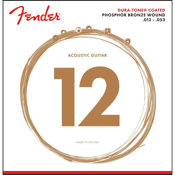 Fender 730860403 - 860L Phosphor Bronze Dura-Tone® Coated 12-53 Set