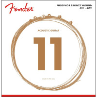 Fender 730060405 - Phosphor Bronze Acoustic Guitar Strings, Ball End, 60CL .011-.052 Gauges, (6)