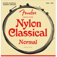 Fender 730130400 - Nylon Acoustic Strings, 130 Clear/Silver, Ball End, Gauges .028-.043, (6)
