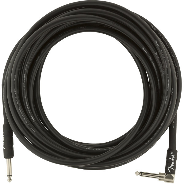 Fender 990820060 - Professional Series Instrument Cables Straight/Angle 25' Black