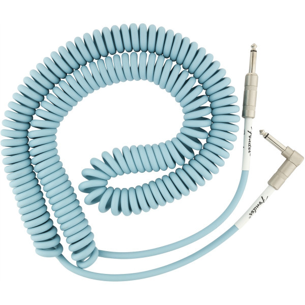 Fender 990823006 - Original Series Coil Cable Straight-Angle 30' Daphne Blue