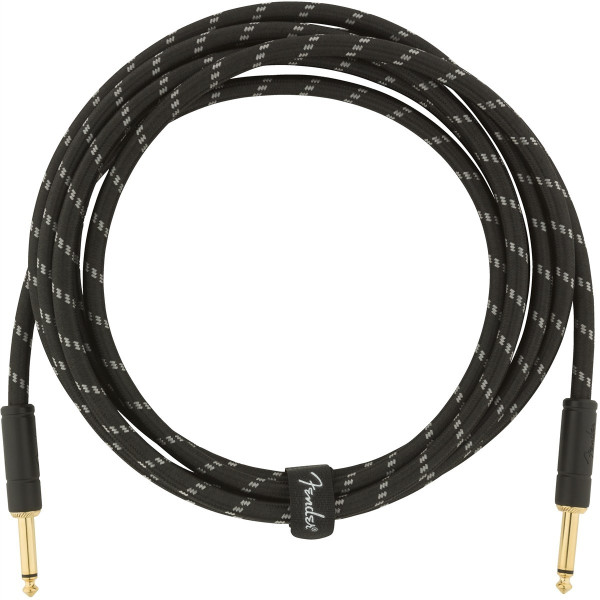 990820092 - Deluxe Series Instrument Cable Straight/Straight 10' Black Tweed