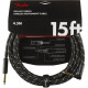 990820085 - Deluxe Series Instrument Cable Straight/Angle 15' (4,5 m) Black Tweed