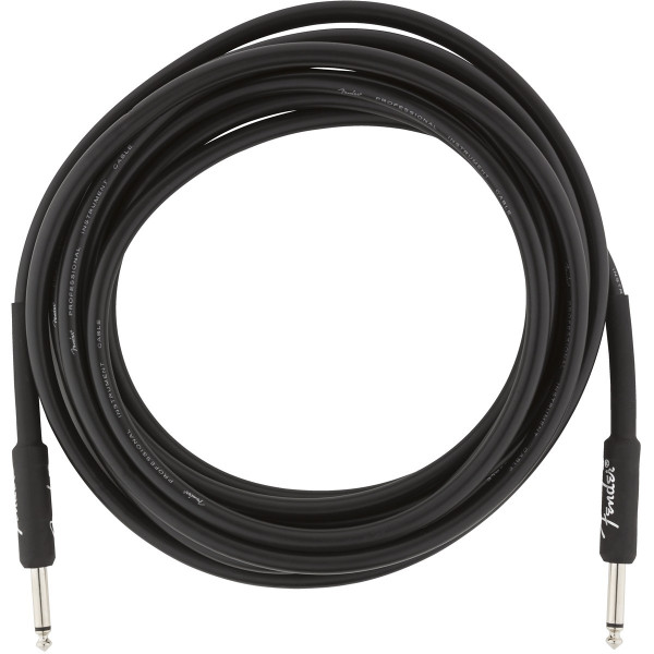 Fender 990820021 - Professional Series Instrument Cable Straight/Straight 15' Black