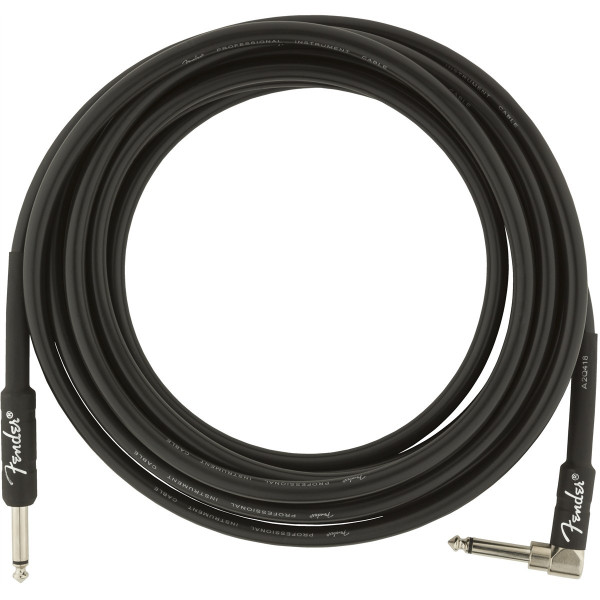 Fender 990820059 - Professional Series Instrument Cables Straight/Angle 15' Black
