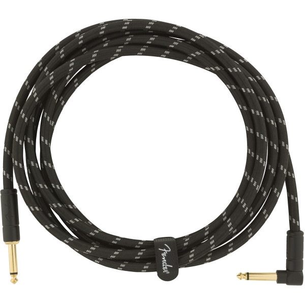 990820090 - Deluxe Series Instrument Cable Straight/Angle 10' Black Tweed
