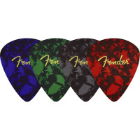 Fender 9106109000 - Fender® Pick Shape Logo Coasters, 4-Pack, Multi-Color