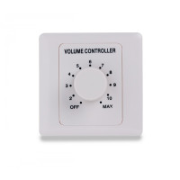HELVIA MURA 260 - 60W Volume attenuator for 70-100V speakers, 11 positions + Off, with auxiliary line and 24V alarm control