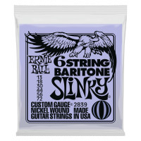 Ernie Ball P02839 - Slinkt 6-Strings W/Small Ball end Baritone Guitar strings 13-72 Gauge