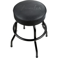 Fender 9192022002 - Fender™ Embossed Black Logo Barstool, Black/Black, 30