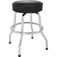 Fender 9192022005 - Fender™ Custom Shop Chevron Logo Barstool, Black/Chrome, 24