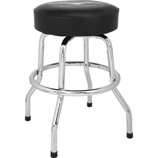 Fender 9192022005 - Fender™ Custom Shop Chevron Logo Barstool, Black/Chrome, 24