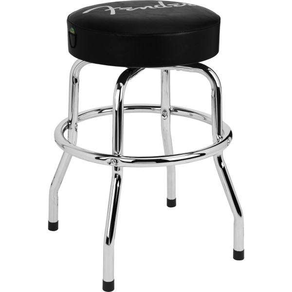 Fender 9192022013 - Fender™ Spaghetti Logo Pick Pouch Barstool, Black/Chrome, 30