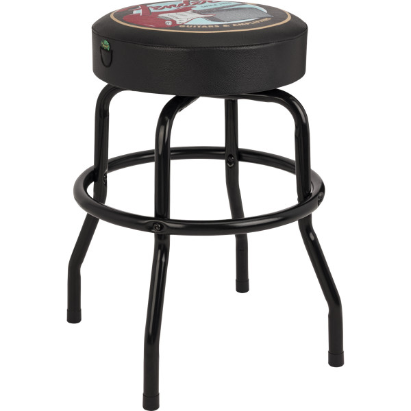 Fender 9192022015 - Fender™ Guitars & Amps Pick Pouch Barstool, Black/Black, 30