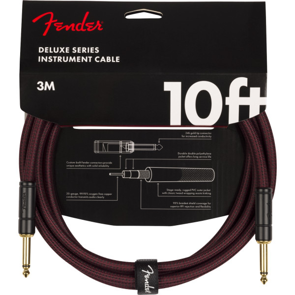 990821075 - Limited Edition Deluxe Series Tweed Cable, 10', Oxblood