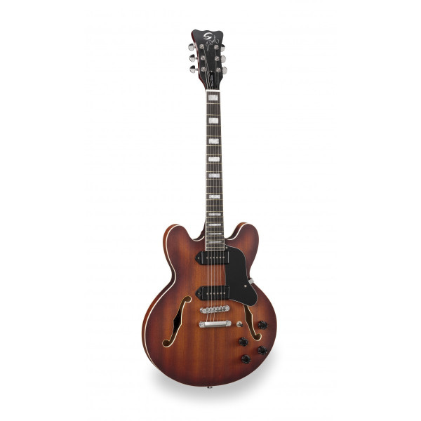 SOUNDSATION JAZZ-ROOT P TBW - Double cutaway félakusztikus gitár single coil hangszedőkkel