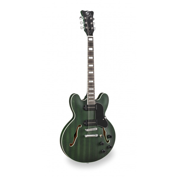 SOUNDSATION JAZZ-ROOT P JGR - Double cutaway félakusztikus gitár single coil hangszedőkkel