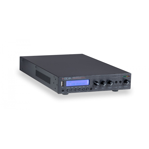 HELVIA HPMA-240 PLAY - Single-Zone 240W Class-D Compact Mixer Amplifiers with DAB+, FM, USB, BT Player