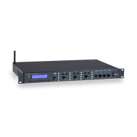 HELVIA HMX-44A PLAY - 4x60W Rackmount 4-In / 4-Out Matrix Mixer-Amplifier with Multi-Player
