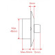 HELVIA MURA 305 - 5W Volume attenuator for 70-100V speakers, 4 positions + Off, with auxiliary line and 24V alarm control HELVIA MURA 305 - 5W Volume attenuator for 70-100V speakers, 4 positions + Off, with auxiliary line and 24V alarm control