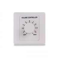 HELVIA MURA 210 - 10W Volume attenuator for 70-100V speakers, 11 positions + Off, with auxiliary line and 24V alarm control