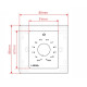 HELVIA MURA 210 - 10W Volume attenuator for 70-100V speakers, 11 positions + Off, with auxiliary line and 24V alarm control