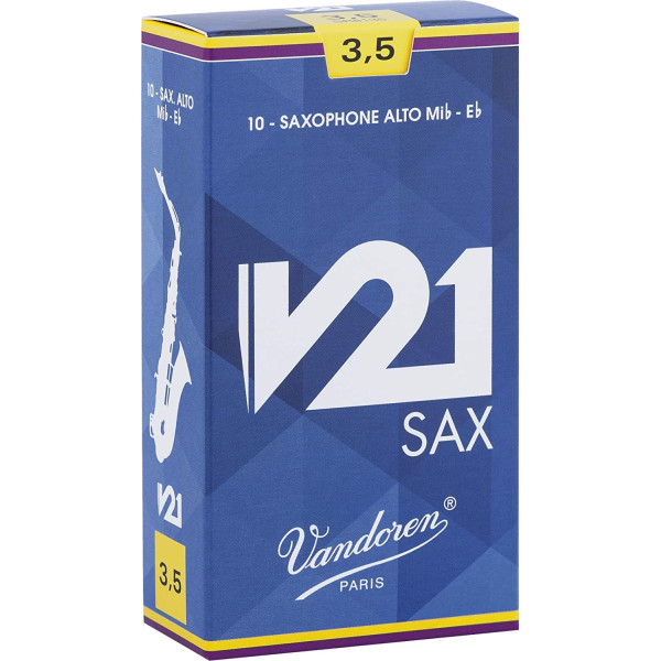 Vandoren SR814 - 4 Alto Saxophone Reeds V21 Pack 10pcs