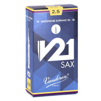 Vandoren SR8025 - Bb 2,5 Sopran Sax Reeds V21 Pack 10pcs