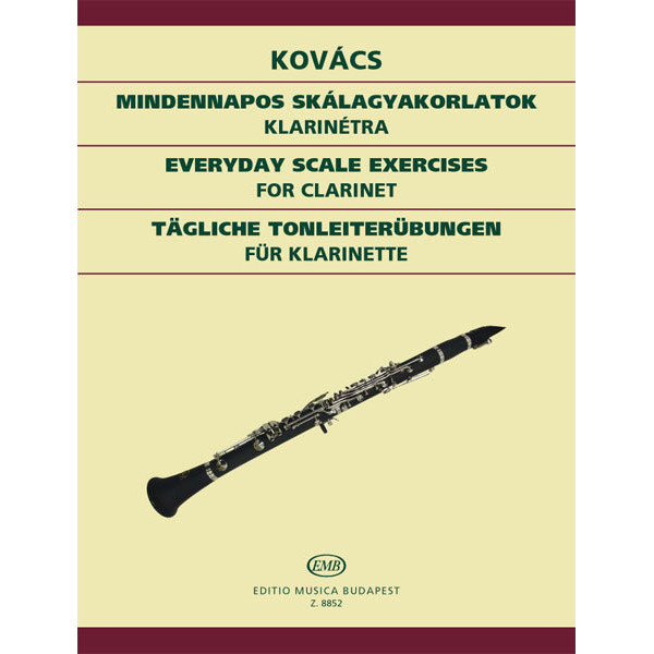 Kovács Béla: Mindennapos skálagyakorlatok (klarinétra) - kotta
