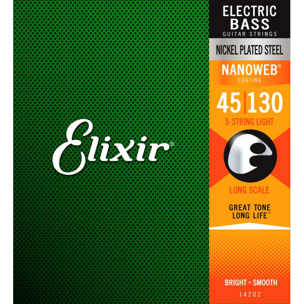 Elixir 14202 NanoWeb Long Scale 45-130 Light basszus gitárhúr