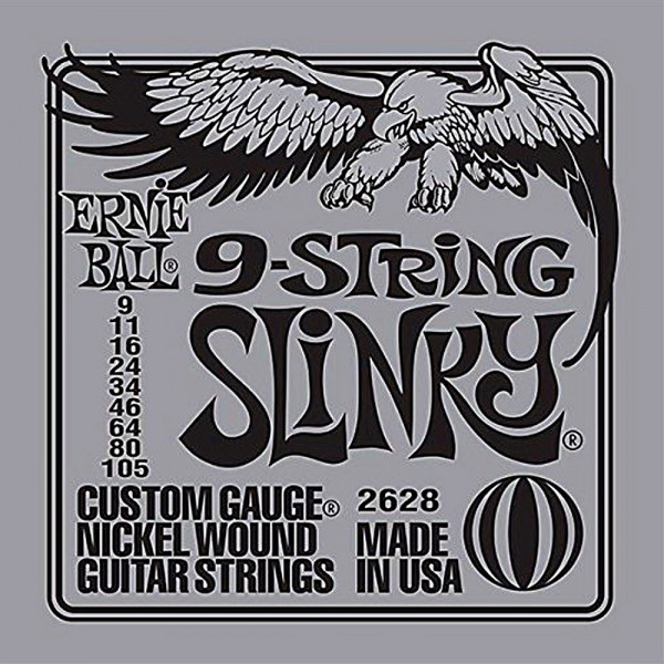 Ernie Ball 2628 9-String Slinky Nickel 9-105 elektromos gitárhúr