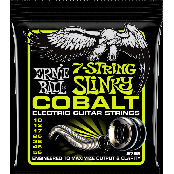 Ernie Ball 2728 Cobalt 7 Regular Slinky 10-56 elektromos gitárhúr