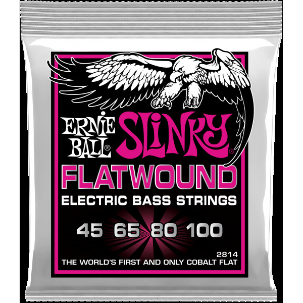 Ernie Ball 2814 Flatwound Super Slinky 45-100 basszusgitárhúr