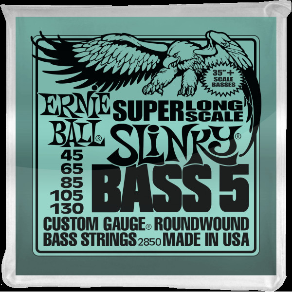 Ernie Ball 2850 Nickel Wound Regular Slinky Super Long 5 String 45-130 basszus gitárhúr