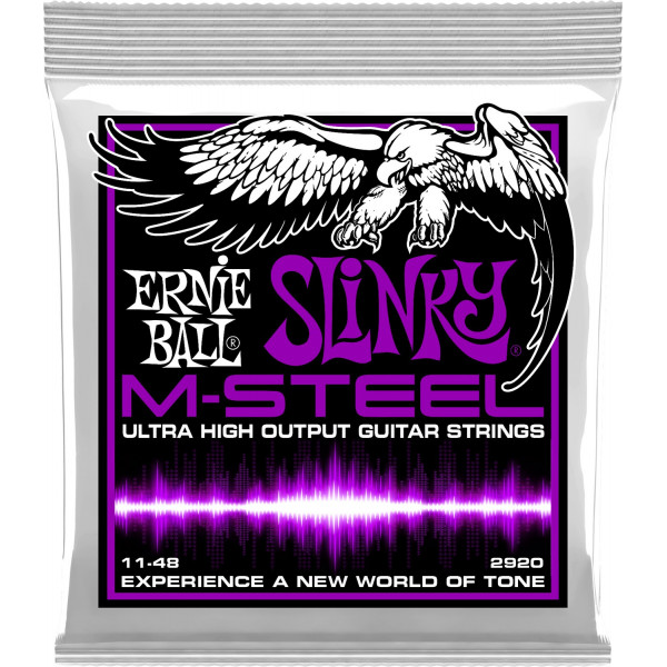Ernie Ball 2920 M-Steel Power Slinky 11-49 elektromos gitárhúr