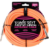 Ernie Ball 6067 narancssárga 7,65m szövet gitárkábel