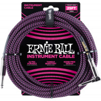 Ernie Ball 6068 fekete/lila 7,65m szövet gitárkábel