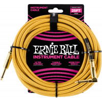 Ernie Ball 6070 arany 7,65m szövet gitárkábel