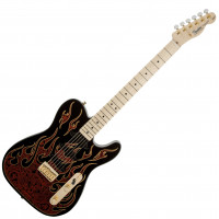 Fender James Burton Telecaster MN Red Paisley Flames elektromos gitár