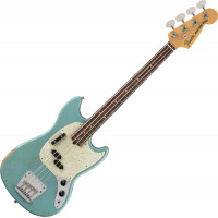 Fender JMJ Road Worn Mustang Bass RW Faded Daphne Blue elektromos basszusgitár