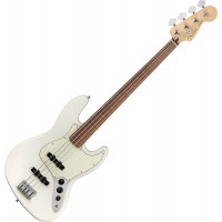Fender Player Jazz Bass PF Polar White fretless elektromos basszusgitár