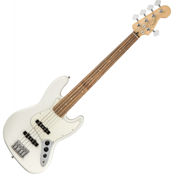 Fender Player Jazz Bass V PF Polar White elektromos basszusgitár