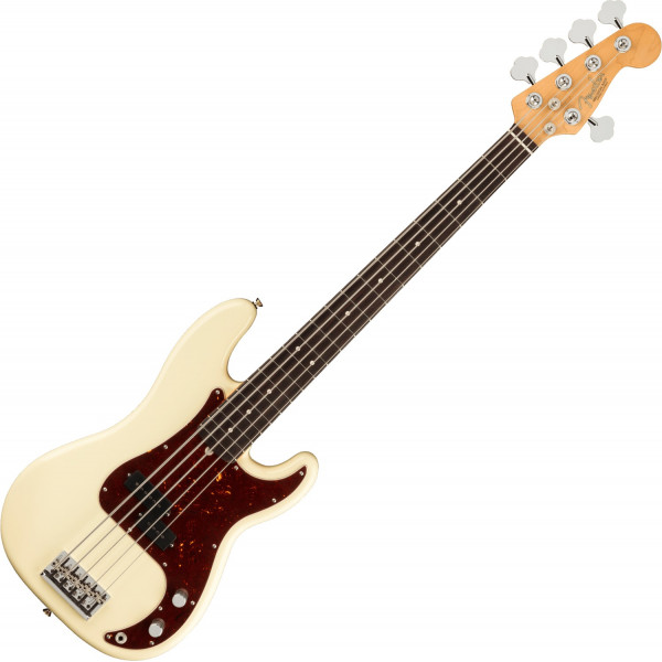 Fender American Professional II Precision Bass V RW Olympic White elektromos basszusgitár