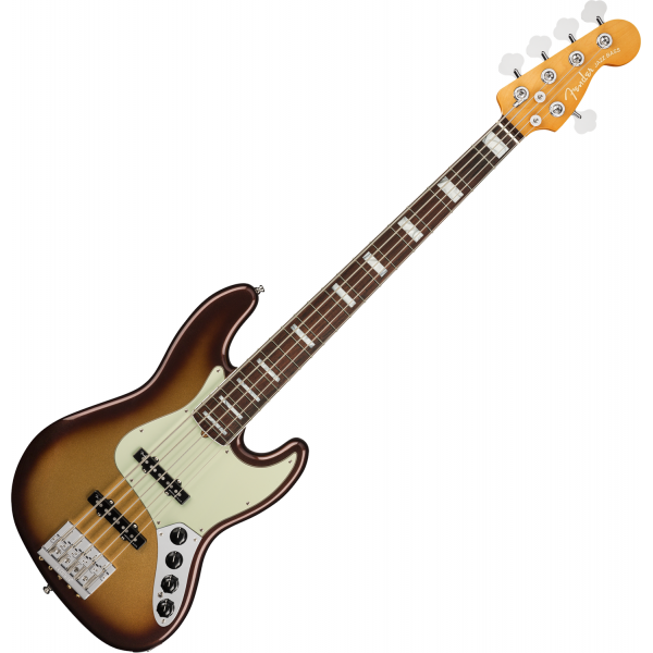Fender American Ultra Jazz Bass V RW Mocha Burst elektromos basszusgitár