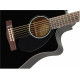 Fender CD-60SCE Dreadnought Black elektro-akusztikus gitár