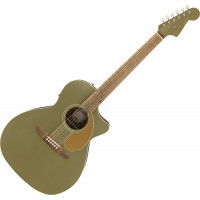 Fender Newporter Player Olive Satin elektro-akusztikus gitár