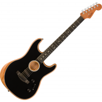 Fender American Acoustasonic Stratocaster EB Black elektro-akusztikus gitár